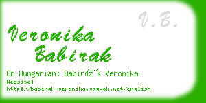 veronika babirak business card